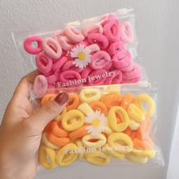Bộ Dây Buộc Tóc 100 chun Co Dãn Xinh Xắn Nhiều Màu Phong Cách Hàn Quốc Cho Bé Gái.. GIA DỤNG VĨNH NGÂN 8