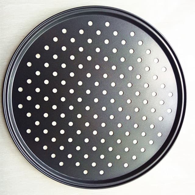 Khuôn pizza chống dính đục lỗ 24.5cm - 28cm