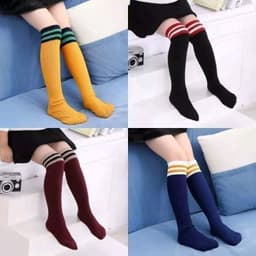 Set 10 đôi tất kể viền cổ cao giả bốt cho bé đủ màu mix váy cực xinh 2