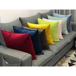 Gối tựa lưng sofa màu trơn vải nhung cao cấp 13 màu có sẵn cỡ 45*45cm 7