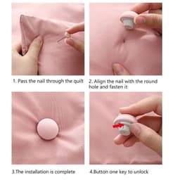 Set 4 Kẹp Giữ Cố Định Chăn Ga Trải Giường Chống Trượt Hình Nấm Độc Đáo 8