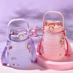 Bình nước thể thao đi du lịch, 1,2,lít [ TẶNG STICKER ] Bình Đựng Nước KUTE - Bình Nước có vòi hút VINBEO 4