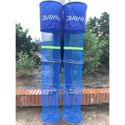 SIÊU RẺ] Rọng Đựng Cá cao cấp DAIWA , màu đỏ và xanh , khung inox chắc chắn , chất liệu lưới viên cao su không thấm nước 4