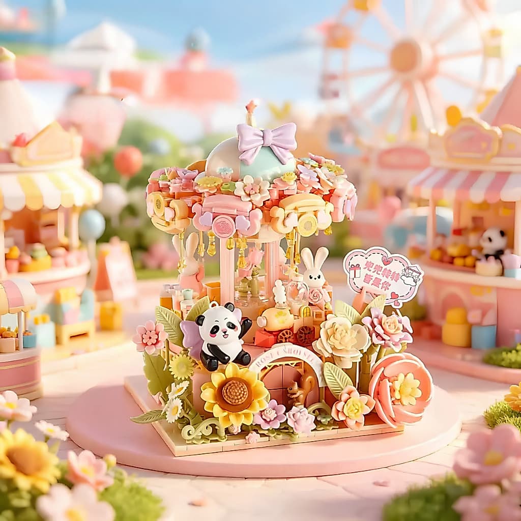 Mô hình lắp ráp vòng đu quay CAROUSEL quà tặng độc đáo các dịp lễ