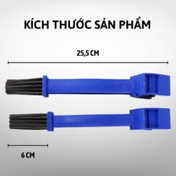 Bàn chải rửa xe 3D vệ sinh sên xích xe máy xe đạp 2 đầu chuyên dụng BC03 4