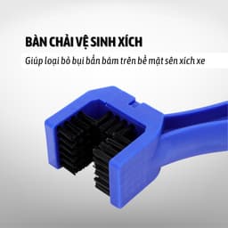 Bàn chải rửa xe 3D vệ sinh sên xích xe máy xe đạp 2 đầu chuyên dụng BC03 5