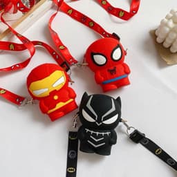 [Mới] Túi xách silicon siêu nhân đeo chéo cho bé trai đựng lì xì túi tỏi thời trang 5