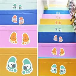 Sticker Bàn Chân Dán Sàn Cho Bé – Decal Chống Nước Định Hướng Cầu Thang, Nhà Vệ Sinh, Trường Mầm Non 2