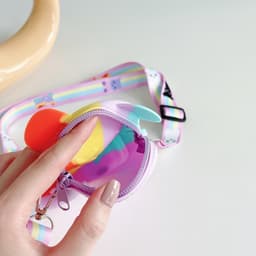 Túi xách đeo chéo silicon gấu bearbrick, bong bóng pop-it giảm căng thẳng thời trang 3