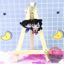 (mua 1 tặng 1) ( Mica trong acrylic ) Móc khóa CONAN THÁM TỬ LỪNG DANH ver COUPLE chibi anime quà tặng xinh xắn 3