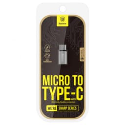 Đầu Chuyển Cổng Type-C Cái qua Cổng MicroUSB Cái - BASEUS MicroUSB to Type-C Adapter Biến Cáp MicroUSB thành cáp USB-C 2