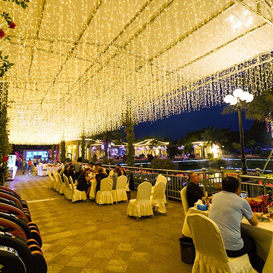 Đèn Rèm Mành 6M 8M 12M 16M mét Mưa Led Rủ Mành Đèn Led Thả Mành Trang Trí Ngoài Trời Trang Trí Nhà Cửa Sảnh Quán Cafe