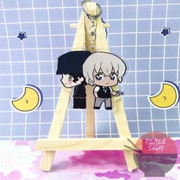 (mua 1 tặng 1) ( Mica trong acrylic ) Móc khóa CONAN THÁM TỬ LỪNG DANH ver COUPLE chibi anime quà tặng xinh xắn 4