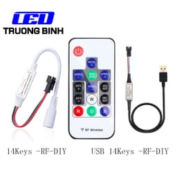 SP102E SP104E DIY BỘ ĐIỀU KHIỂN 14 PHÍM 17 PHÍM CHO LED FULL MÀU ARGB WS2812B WS2811 UCS1903 2