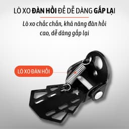 Cặp gác chân xe đạp thể thao kim loại chắc chắn, gấp gọn thoải mái GCN01 3
