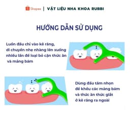 Hộp 50 cái  Tăm chỉ nha khoa cho người lớn vệ sinh chăm sóc răng miệng 9