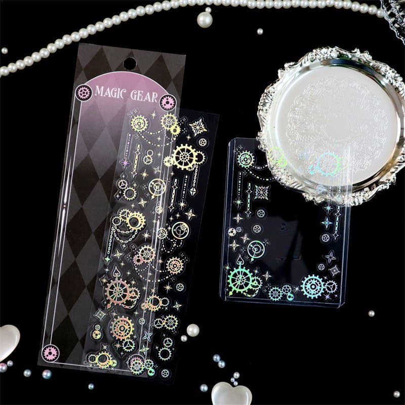 (nhiều mẫu) Ảnh dán lẻ tấm sticker trang trí toploader lấp lánh dễ thương độc đáo