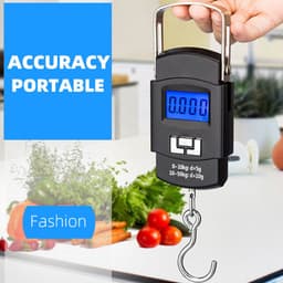 Kiprun Cân Hành Lý Kỹ Thuật Số 50kg / 10g Có Móc Treo Tiện Dụng 4