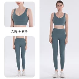 [Hoả Tốc Sẵn] Đồ tập gym,yoga thể thao Áo Bra crotop cổ V nhiều màu quần legging cạp cao thun Spandex QCCC 8