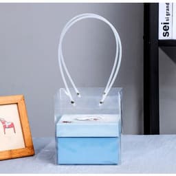 Combo 10 -Túi 20*20*20  túi vuông đựng hộp quà, túi để Bó hoa Túi nhựa, túi vuông trong suốt 2
