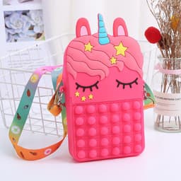 Túi xách nữ đeo chéo loại lớn silicon hình Pony, bong bóng pop-it giảm căng thẳng thời trang 5