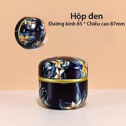 Hộp đựng trà bằng thiếc, hộp trà hình cầu đựng quà bánh kẹo phong cách Nhật Bản họa tiết - HVL TEA 5