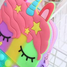 Túi xách nữ đeo chéo loại lớn silicon hình Pony, bong bóng pop-it giảm căng thẳng thời trang 4