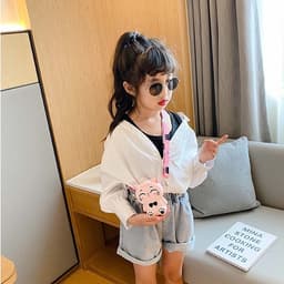 Túi xách silicon đeo chéo hình mèo cười thời trang đựng bao bì tiền lì xì túi tỏi cho bé gái 5