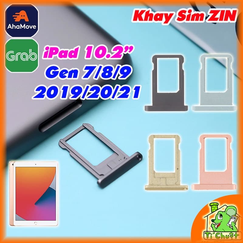 Khay Đựng Sim Thay Thế cho iPad 10.2" Gen 7/8/9 2019/2020/2021 bằng Thép như ZIN