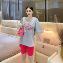 Đồ Bộ Nữ Bigsize LIMO DB48 Áo Phối Quần Lửng Ngố Thun Gân Cotton Co Giãn Bộ Mặc Nhà Thoải Mái 4
