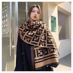 Khăn quàng cổ thời trang KOMI khăn choàng cổ mỏng họa tiết nam nữ mùa thu đông 2