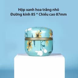 Hộp đựng trà bằng thiếc, hộp trà hình cầu đựng quà bánh kẹo phong cách Nhật Bản họa tiết - HVL TEA 9