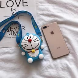 [Mới] Túi xách đeo chéo silicon hình đô rê mon doraemon, thời trang dễ thương đựng bao lì xì mỹ phẩm 5