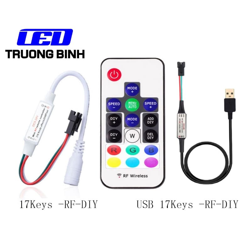 SP102E SP104E DIY BỘ ĐIỀU KHIỂN 14 PHÍM 17 PHÍM CHO LED FULL MÀU ARGB WS2812B WS2811 UCS1903