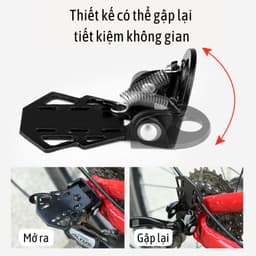 Cặp gác chân xe đạp thể thao kim loại chắc chắn, gấp gọn thoải mái GCN01 5