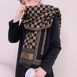 Khăn quàng cổ thời trang KOMI khăn choàng cổ mỏng họa tiết nam nữ mùa thu đông 6