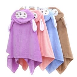 Khăn tắm cho bé khăn tắm có mũ hình thú bông mềm thấm hút cực tốt vải cotton siêu mịn, không bị xổ lông hay phai màu 8