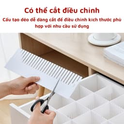 Set 4 Thanh chia ngăn tủ quần áo, ngăn kéo bàn làm việc sắp xếp đồ đạc gọn gàng 37x11cm gdgs66 3