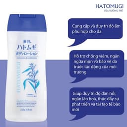Sữa Dưỡng Thể Dưỡng Sáng Da Nhật Bản Hatomugi Moisturizing & Conditioning The Body Milk 400ml 3
