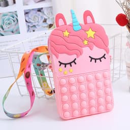 Túi xách nữ đeo chéo loại lớn silicon hình Pony, bong bóng pop-it giảm căng thẳng thời trang 6