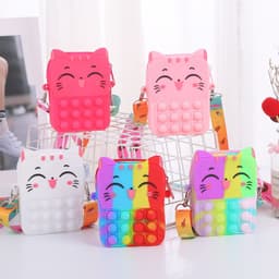 [Tổng hợp] Túi pop it cho bé gái giá rẻ, có dây đeo chéo bóp bong bóng hình Pony túi tỏi dễ thương 3