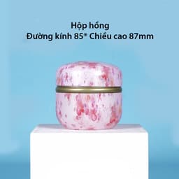 Hộp đựng trà bằng thiếc, hộp trà hình cầu đựng quà bánh kẹo phong cách Nhật Bản họa tiết - HVL TEA 6