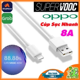 [ZIN Bóc Máy] Cáp OPPO / REALME 8A Sạc Siêu Nhanh SuperVOOC 80W Type-C DL129 Chính Hãng 1