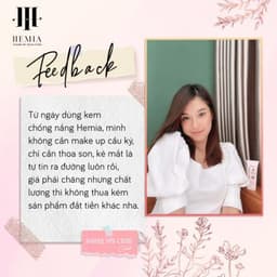 Kem chống nắng HEMIA 50ml dưỡng trắng nâng tone SPF50+  tự nhiên, Thấm mướt nhanh, mịn màng chính hãng Hàn Quốc 5