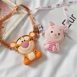 [Mới] Túi xách đeo chéo silicon hình hổ cam, thời trang dễ thương cho bạn gái 3