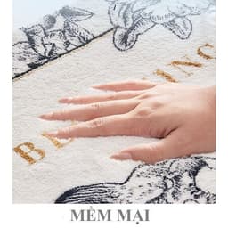 Thảm chùi chân lông mịn họa tiết HOA VÀNG thấm hút tốt phong cách Châu Âu 7