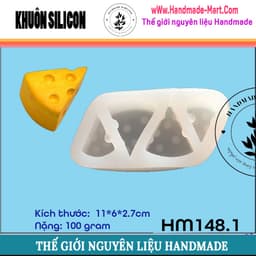 Khuôn silicon làm nến thơm hay bánh kẹo ngọt hình phô mai, cây kem - HM5030.38.39.40 2