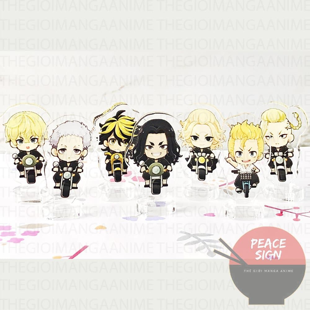 (mua 1 tặng 1) (3CM) Mô hình Standee TOKYO REVENGERS KỊCH TRƯỜNG CỦA TAKEMICHI ver LÁI MOTO anime chibi mica arcylic