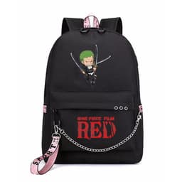 Balo thông minh đen in hình One Piece Film Red ver ÁO ĐEN anime chibi dễ thương cặp sách đi học 5