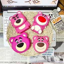 [Mới] Túi xách đeo chéo silicon hình gấu dâu lotso, thời trang dễ thương, đựng mỹ phẩm tai nghe thẻ 4
